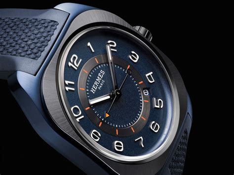 blue Hermes watch